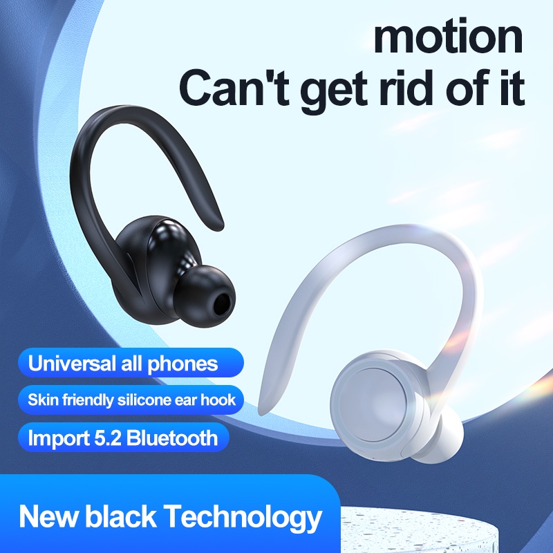 Tai Nghe Nhét Tai Thể Thao Tws Bluetooth 5.2 Không Dây Chống Thấm Nước Có Micro Chất Lượng Cao
