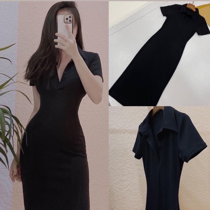 Đầm Body Midi Cổ Polo