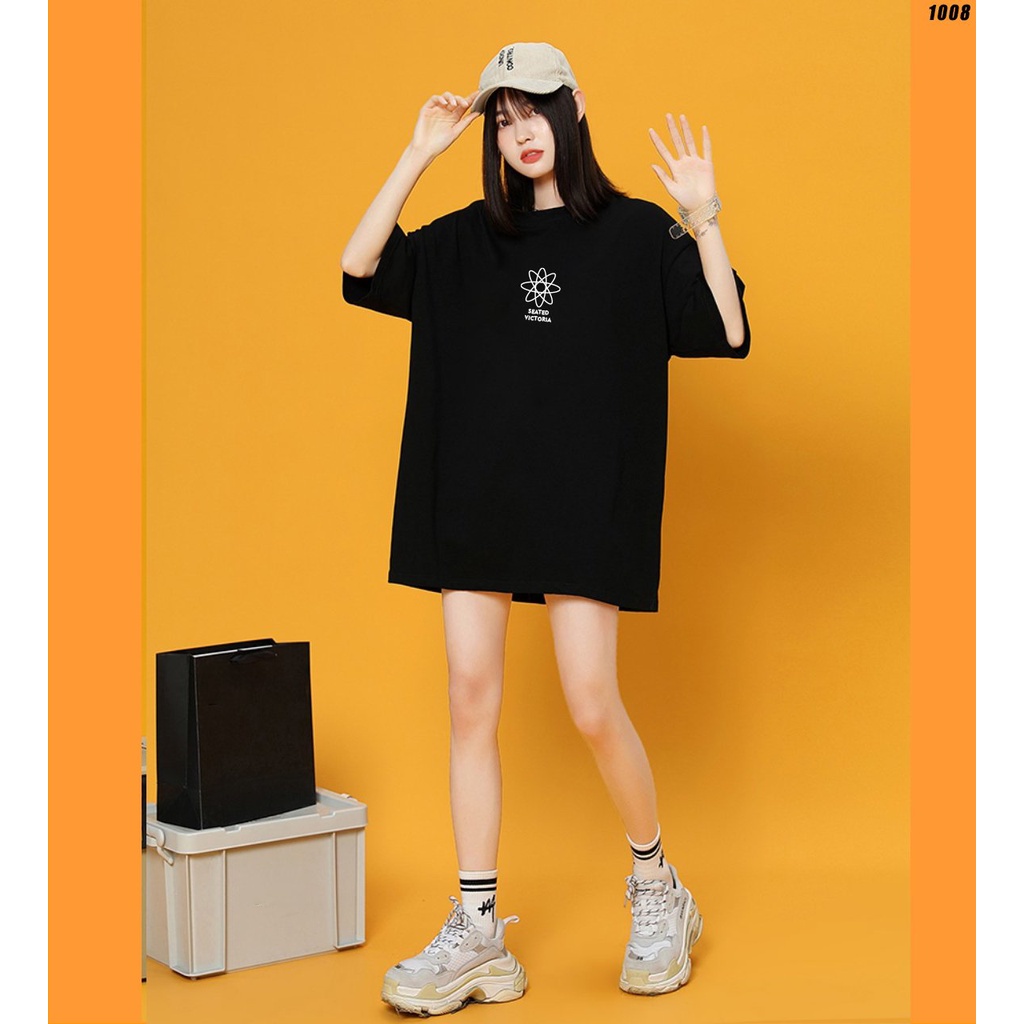 Áo phông tay lỡ form rộng unisex Tượng Victoria có cánh 1008 HY KOREA