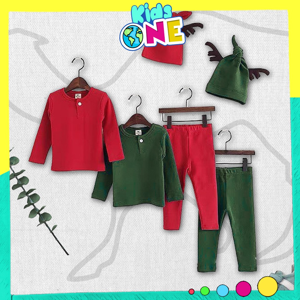 Bộ Tuần Lộc Giáng Sinh Noel Đi Chơi Thu Đông Cho Bé Trai Và Bé Gái Size 8-25kg Kidsone BNoel01