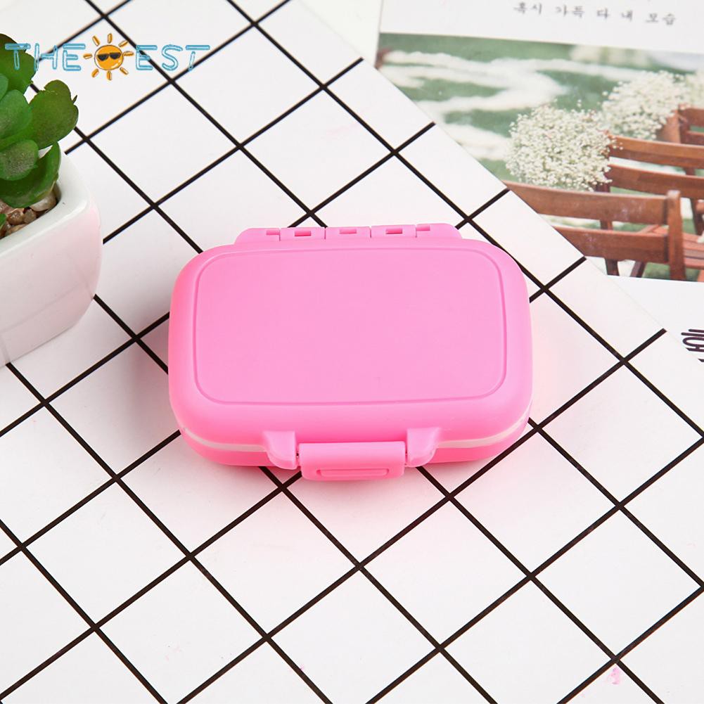(hàng Mới Về) Set 4 Hộp Đựng Thuốc Mini Bằng Nhựa Tiện Dụng