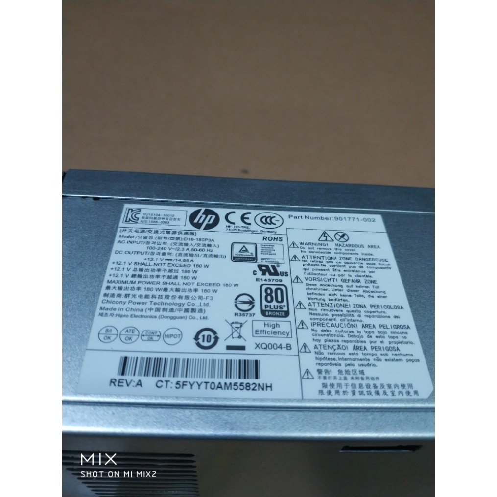 Nguồn đồng bộ HP 600 800 G3 MT 901771-002,D16-180P3A,DPS-180AB-25 A 4+4pin
