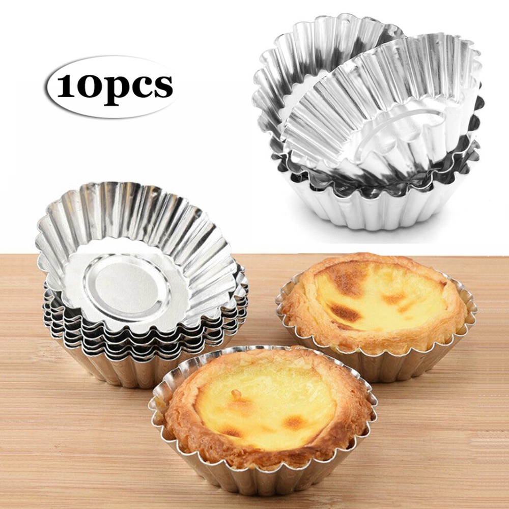 Khuôn Làm Bánh Tart Trứng Hình Bông Hoa Nhiều Màu Chống Dính Có Thể Tái Sử Dụng