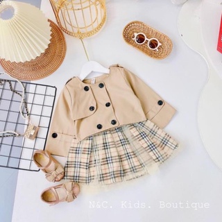 Free ship cam kết đẹp set măng tô hàn 2 chi tiết