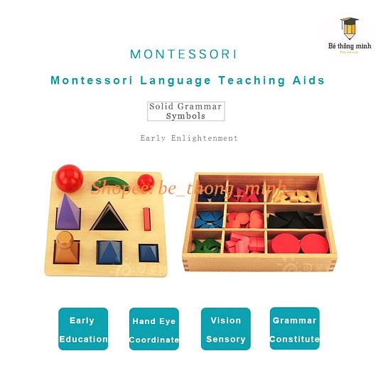 Bộ ký hiêu ngữ pháp - Giáo cụ Montessori (Ngôn ngữ ký hiệu) Grammar Symbols