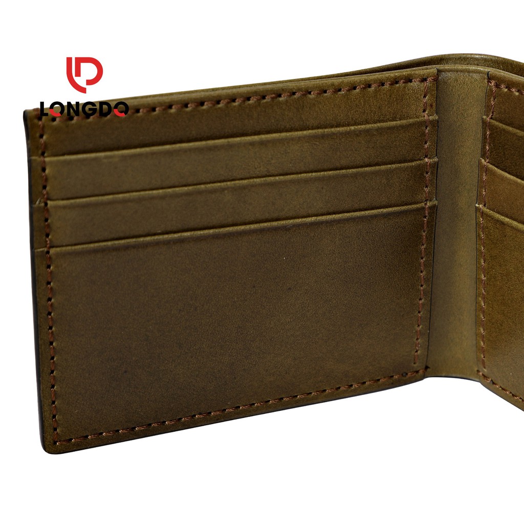 Bóp nam da bò - Cam kết 100% da bò thật - Bảo hành 5 năm - Thương hiệu uy tín Longdo Leather - B01