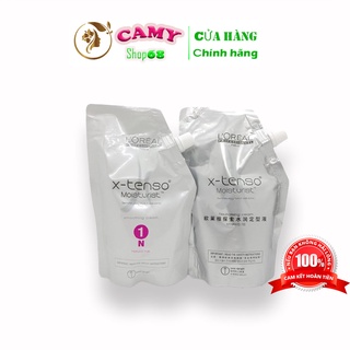 Cặp Thuốc duỗi, Uốn Tóc LOREAL X-TENSO MOISTURIST 400 ML x 2 - Thuốc Uốn Tóc Tại Nhà