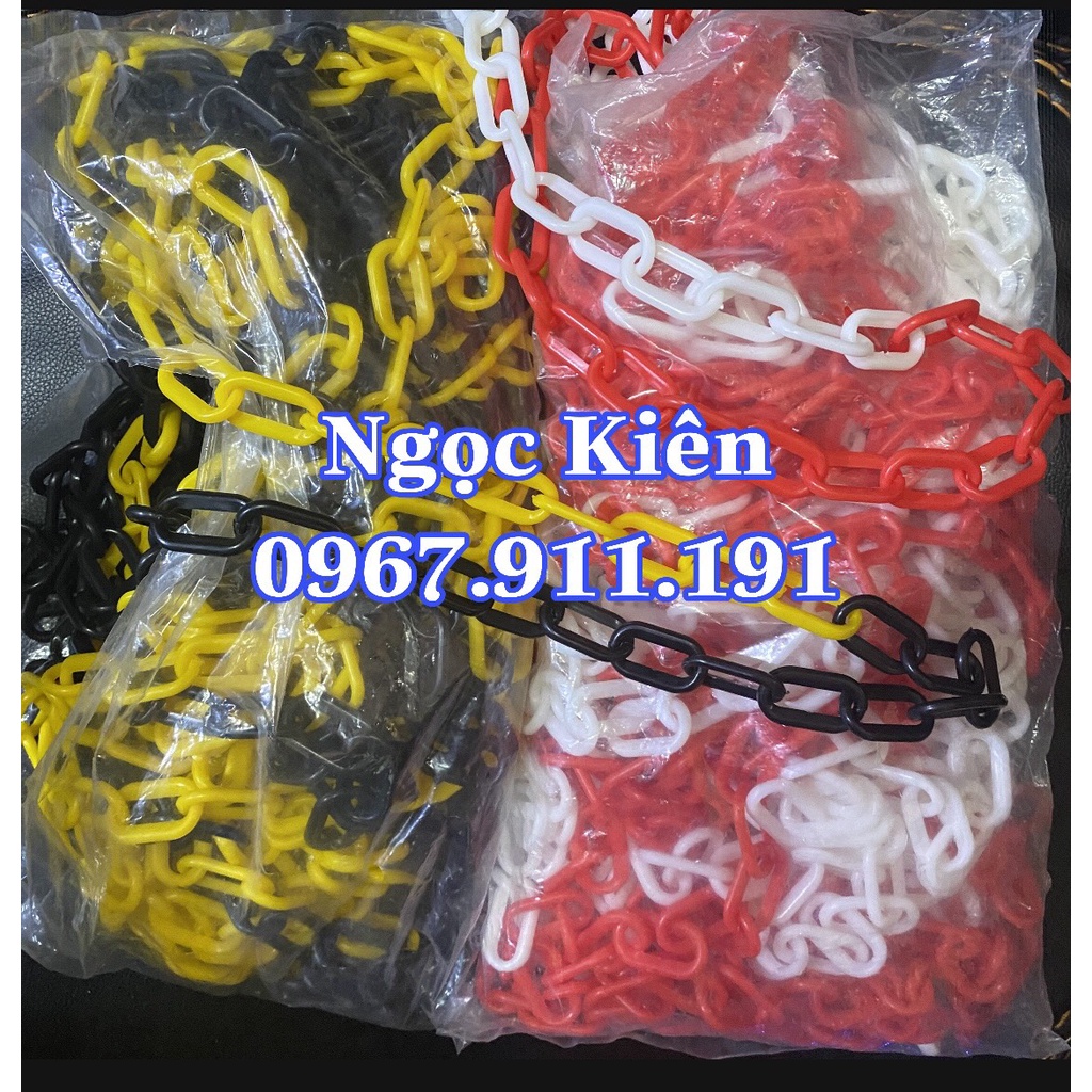 DÂY XÍCH NHỰA PHI 6,DÂY XÍCH NHỰA PHÂN LUỒNG GIAO THÔNG MÀU VÀNG ĐEN