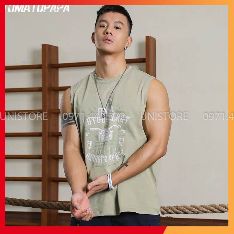 Áo sát nách tập gym tanktop 3 lỗ bigsize nam SNTQ51