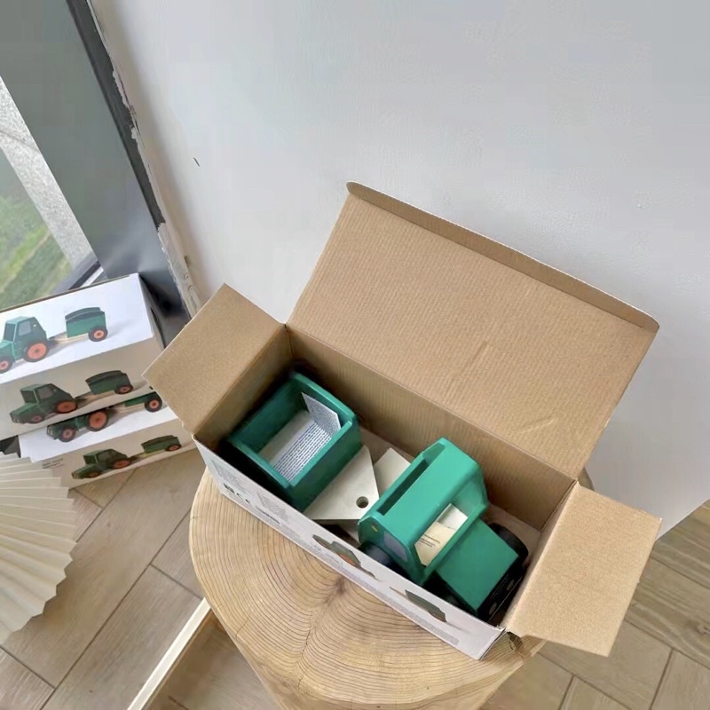 Xe ô tô đầu kéo gỗ xuất dư Nga cho bé 23x11cm, đồ chơi an toàn cho bé, lắp ghép