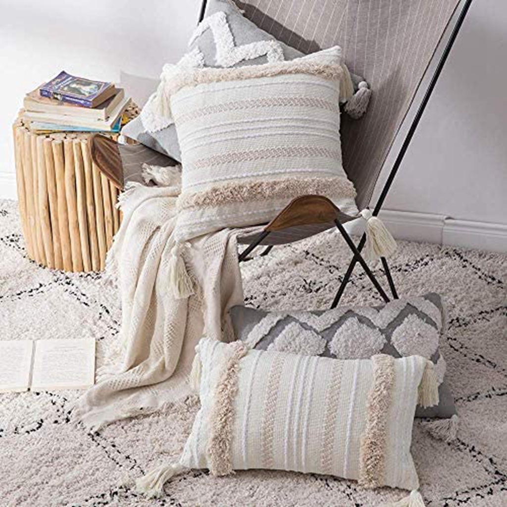 Vỏ Gối Sofa In Họa Tiết Phong Cách Boho