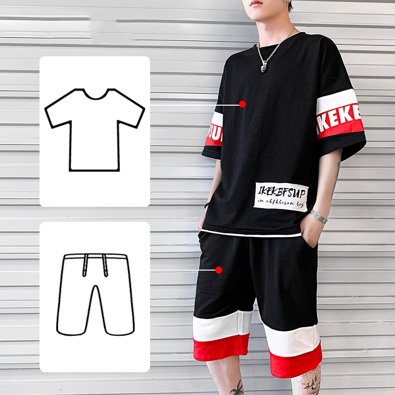 Bộ Quần Áo Thun Nam IKEKBFSUP Phối Màu Và Họa Tiết SET NAM 90000111C | BigBuy360 - bigbuy360.vn