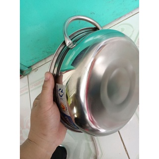 nồi lẩu inox nắp kính size 22cm
