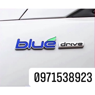 Tem logo chữ BLUE drive dán thân xe hàng xịn cao cấp