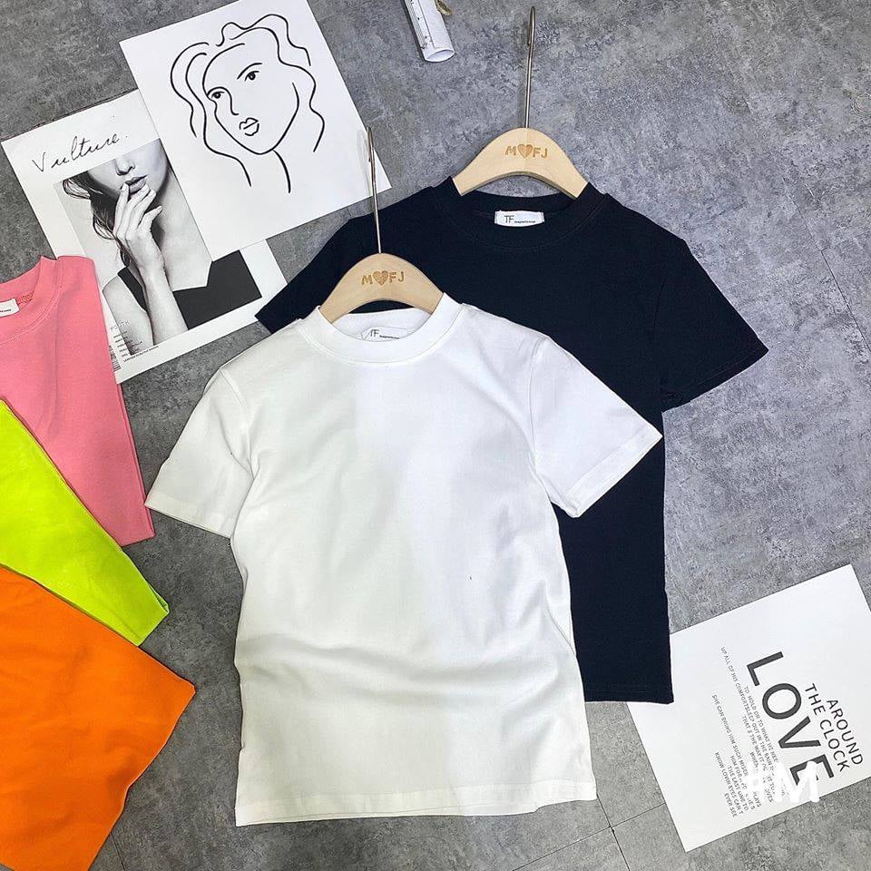 SET 3 ÁO THUN NỮ TRƠN CỔ TRÒN ĐƠN GIẢN, XINH XẮN