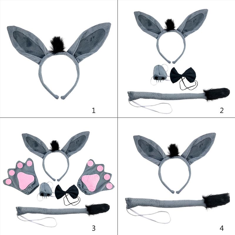 ✿ Băng Đô Tai Thú Giả Lông Thú Cho Lễ Halloween