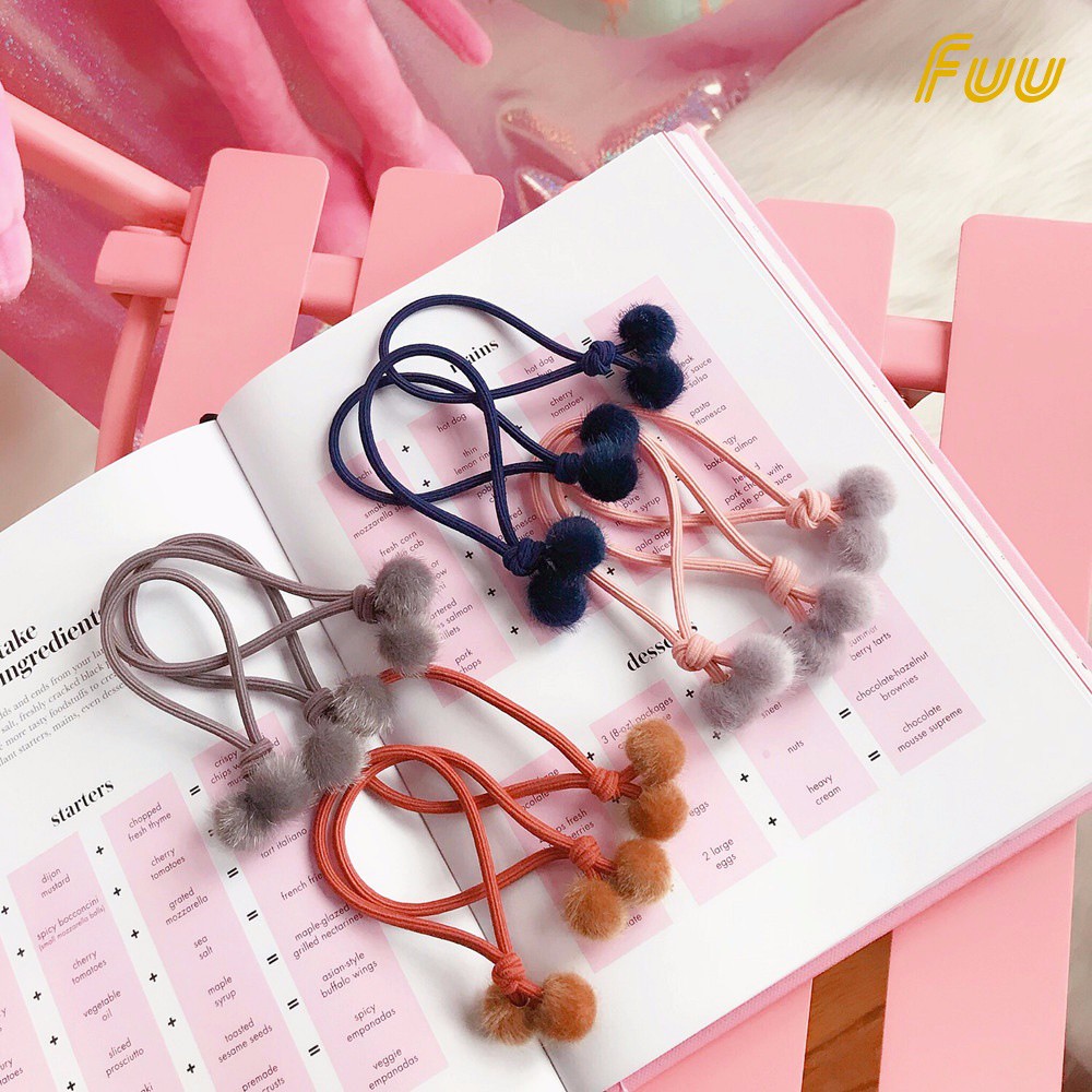 Dây buộc tóc 2 cục bông