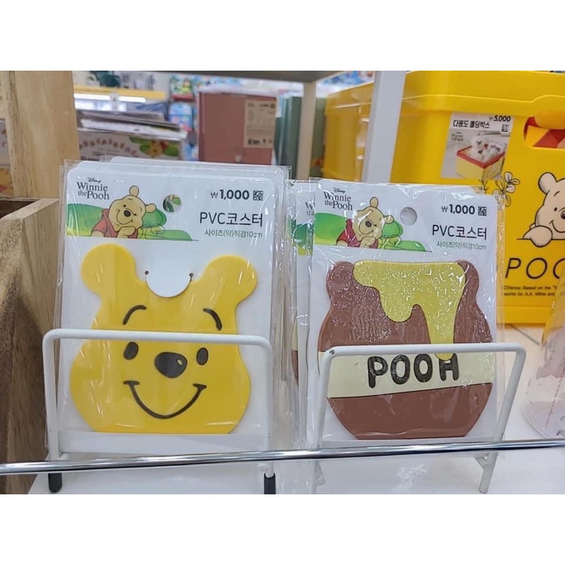Lót ly bằng nhựa gấu Pooh