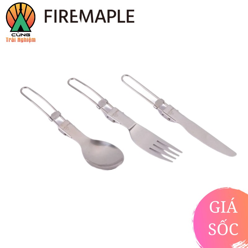 COMBO Muỗng Nĩa Dao Gấp Gọn 3 Trong 1 Fire Maple FMT-803 Nhỏ Gọn Chuyên Dụng Cho Du Lịch, Dã Ngoại Cắm Trại