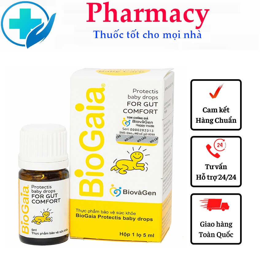 Men Biogaia nhập khẩu chính hãng- Lọ Thủy tinh - bổ sung lợi khuẩn kích thích ăn ngon hấp thu tốt hơn