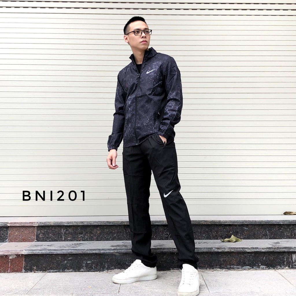 Bộ su gió thể thao thu đông kéo khóa nam cao cấp BNI201