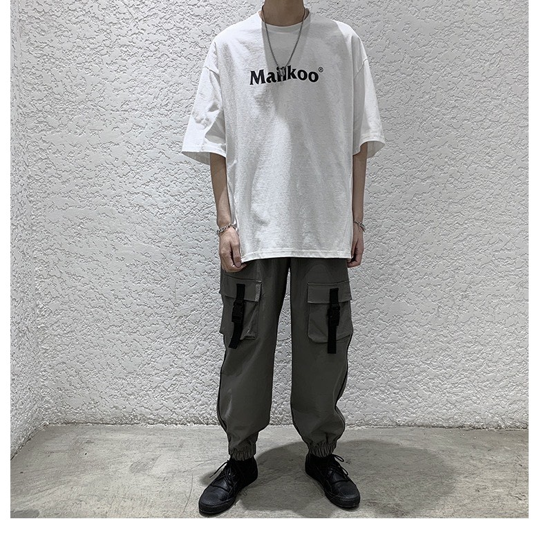 Áo thun tay lỡ Unisex NEKOSG, áo phông form rộng HT77