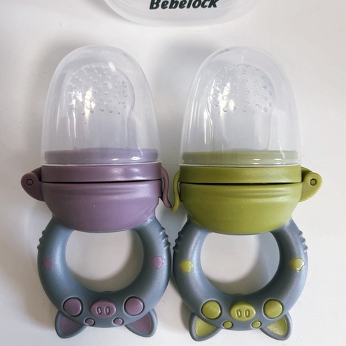 Set 2 túi nhai chống hóc silicon Bebelock Hàn Quốc