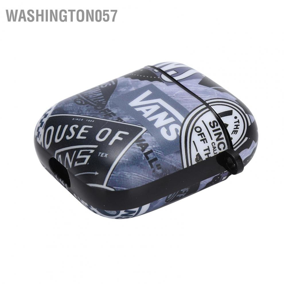 Washington057 Letters Pattern Earphone Case Protective Cover Shell Accessories for IOS Earbuds 2