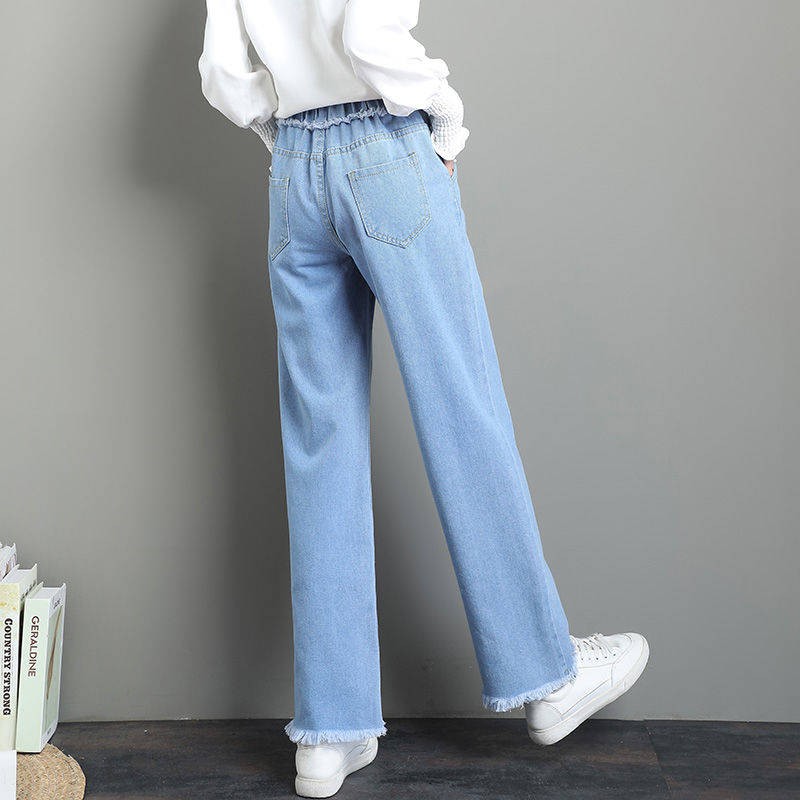 Quần Jeans Ống Rộng Thời Trang Cho Bé Gái Từ 12-13 - 14 Tuổi