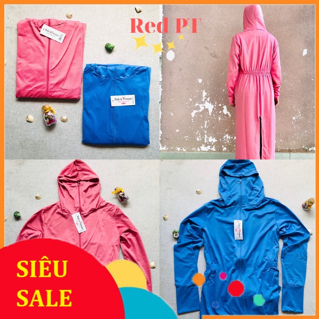 Áo nắng nữ, áo chống nắng toàn thân Freesize RED PT