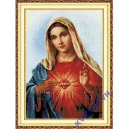 Tranh Thêu Chữ Thập Đức Mẹ Maria < YA765 > Chưa Thêu