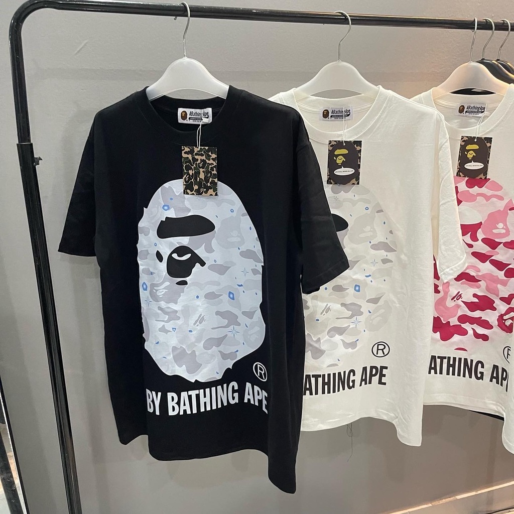 Áo Thun Bape MCM Vải Cotton Cao Cấp Tay Lỡ Unisex Hot Trend 2023