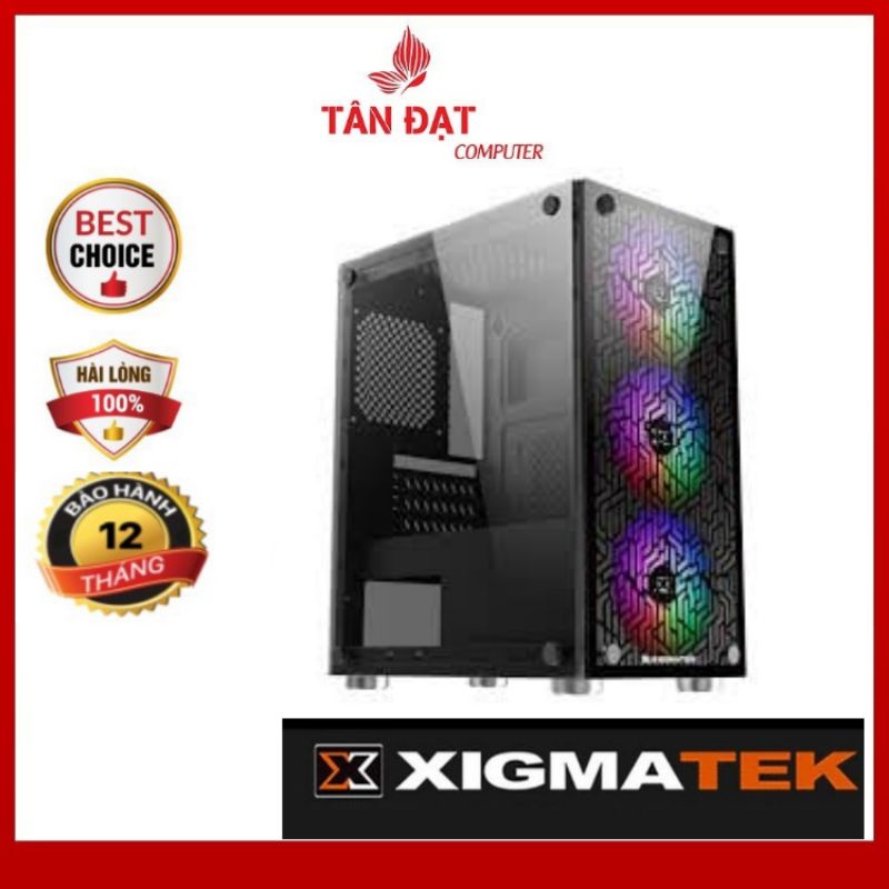 ( Siêu Rẻ ) Vỏ Case Máy Tính XIGMATEK NYX 3F ( Lắp sẵn 3 Fan + Tặng Kèm ôc )- Hàng chính hãng Mai Hoàng phân phối