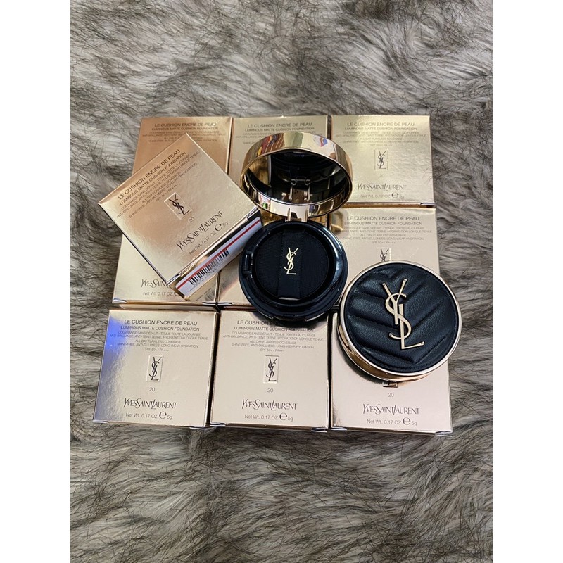 Cushion ysl mini tone 20 bản vỏ da limited bill duty free Cushion Yves saint laurent 5g