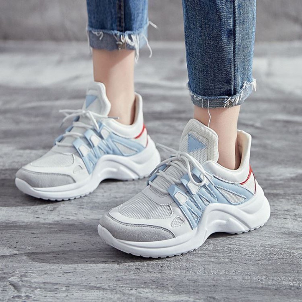 Giày Thể Thao Nữ MS 18 Giày Sneaker Nữ Có Đế Tăng Chiều Cao Với Phong Cách Thời Trang Hàn Quốc Xinh Xinh Cá Tính