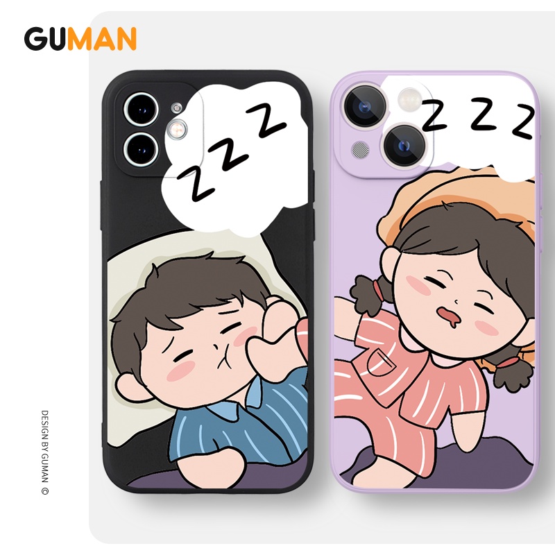Ốp lưng GUMAN mềm chống bẩn cặp đôi dễ thương đẹp cho iPhone 13 12 11 Pro Max SE 2020 X XR XS ip 8 7 6S 6 Plus kute B220