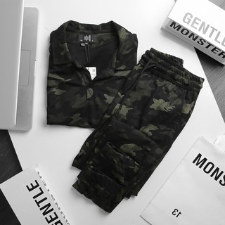 Đồ Bộ Thể Thao Nam Thu Đông Set Quần Áo Nam Camo Phiên Bản Quần Dài Cực Chất
