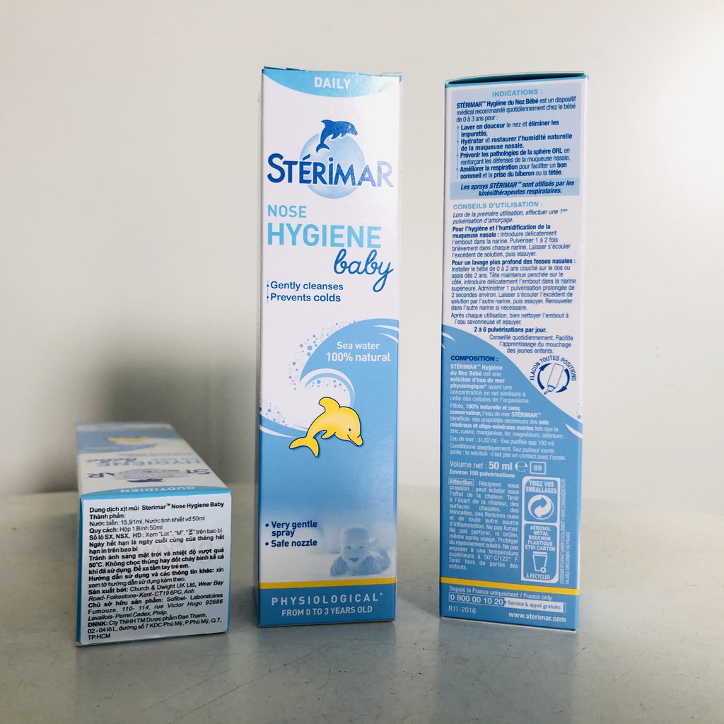Nước biển xịt mũi Sterimar Nose Hygiene Baby (chai 50ml) - Dành cho trẻ sơ sinh đến 3 tuổi - cvspharmacy