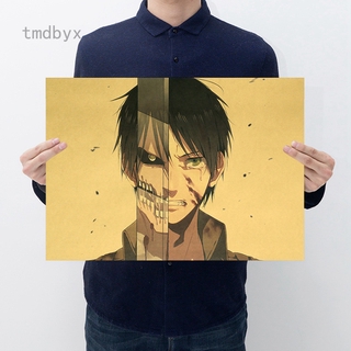 Tmdbyx Poster Hoạt Hình Attack On Titan Dán Tường Trang Trí
