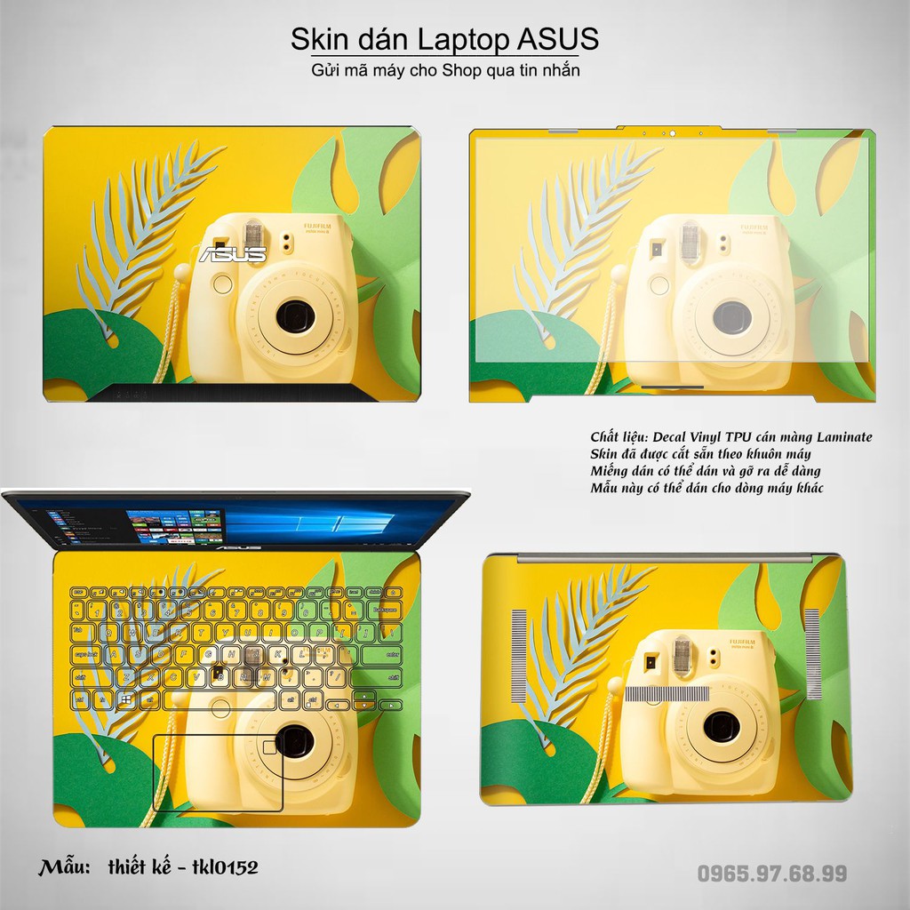 Skin dán Laptop Asus in hình thiết kế bộ 4 (inbox mã máy cho Shop)