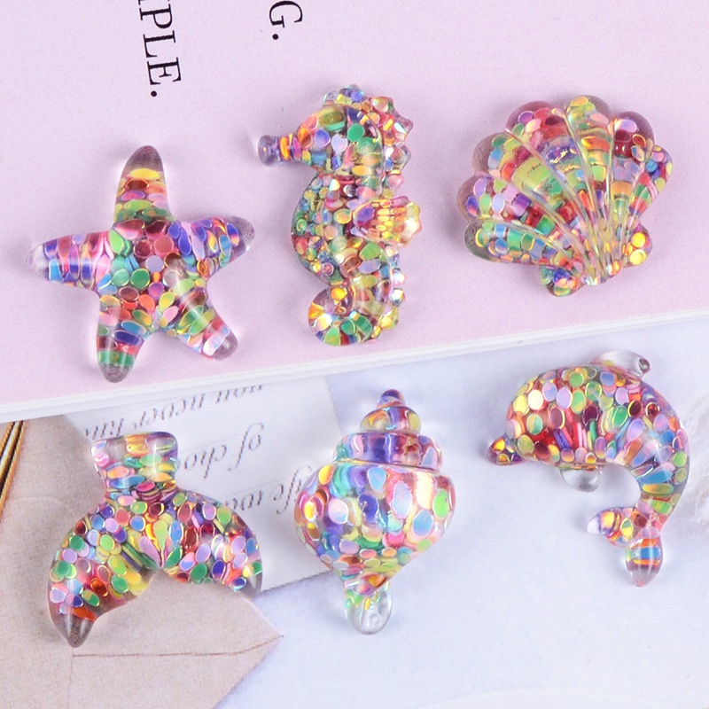 Mô Hình Kim Tuyến Chủ Đề Biển Trang Trí Slime / Ốp Điện Thoại / Mô Hình / Gắn Dép / Cài Tóc