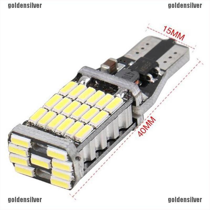 Đèn LED 2X T15 W16W 45 SMD 4014 Ánh Sáng Trắng 6000K Chất Lượng Cao Cho Xe Hơi