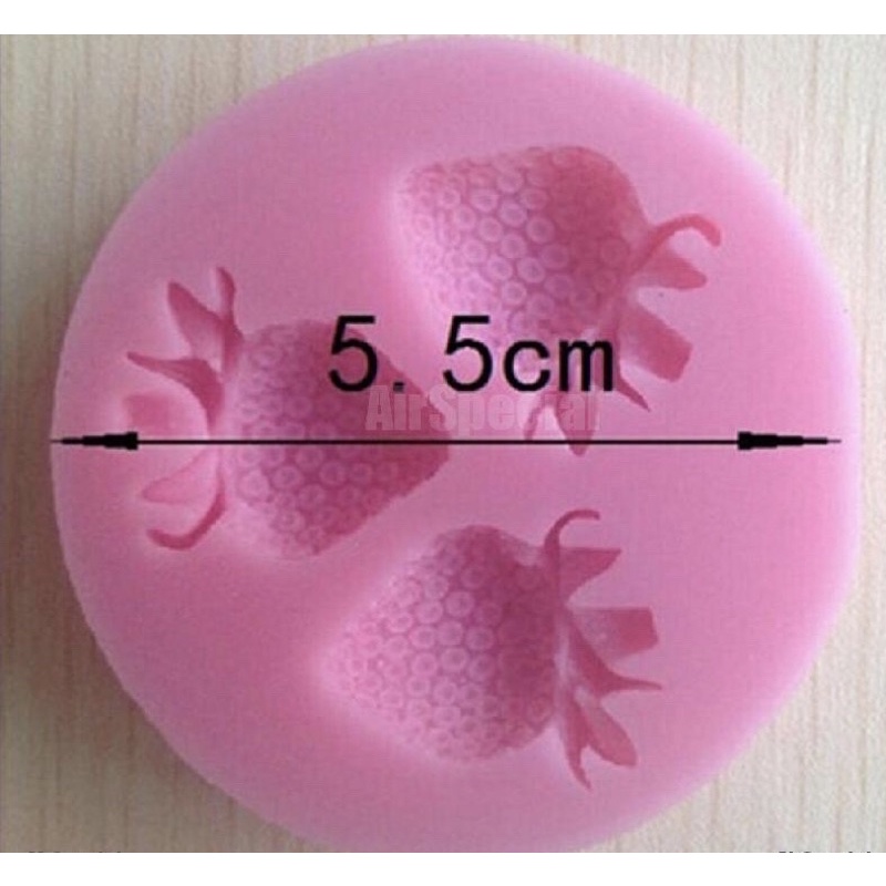 Khuôn silicon hình trái dâu