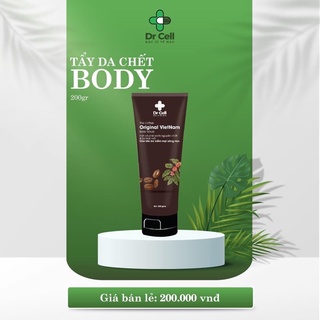 Tẩy da chết body cafe giúp da mềm mại rạng rỡ dr cell 100g