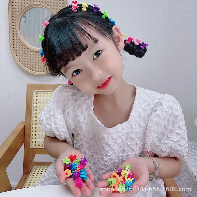 Hộp 50 Kẹp tóc MINI HÌNH HOA phong cách Hàn Quốc dễ thương đáng yêu cho bé
