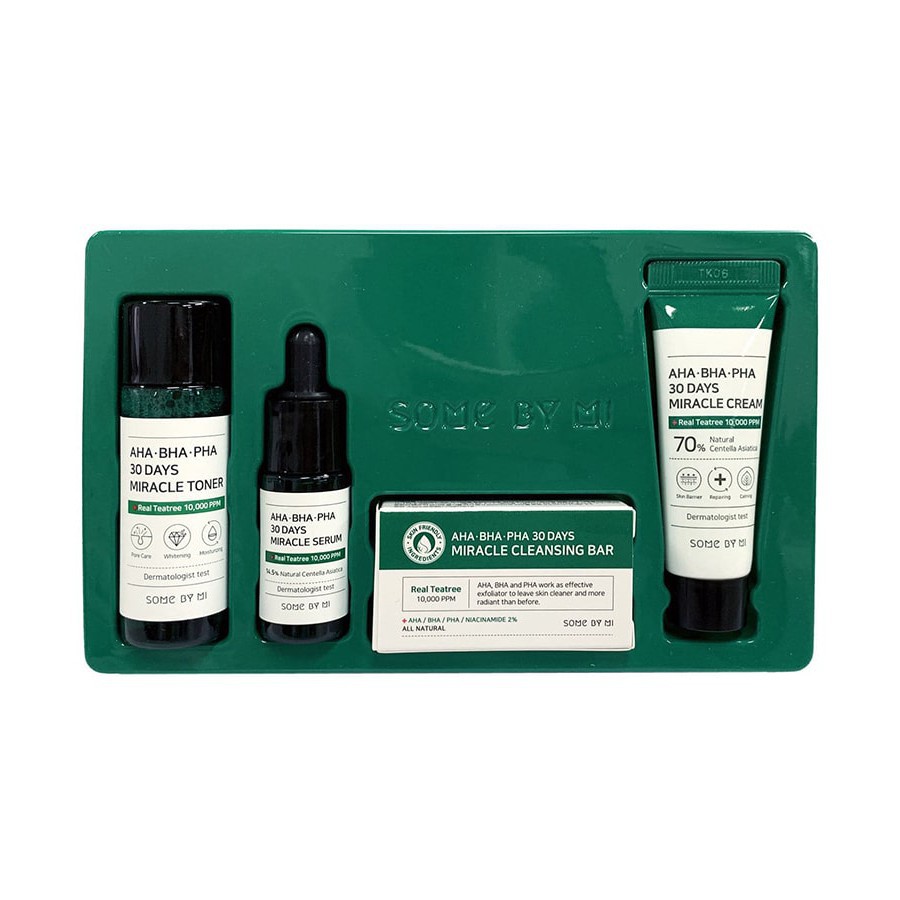 Bộ kit dưỡng da Some By Mi AHA BHA PHA 30 DAYS MIRACLE STARTER KIT EDITION (4 sản phẩm)