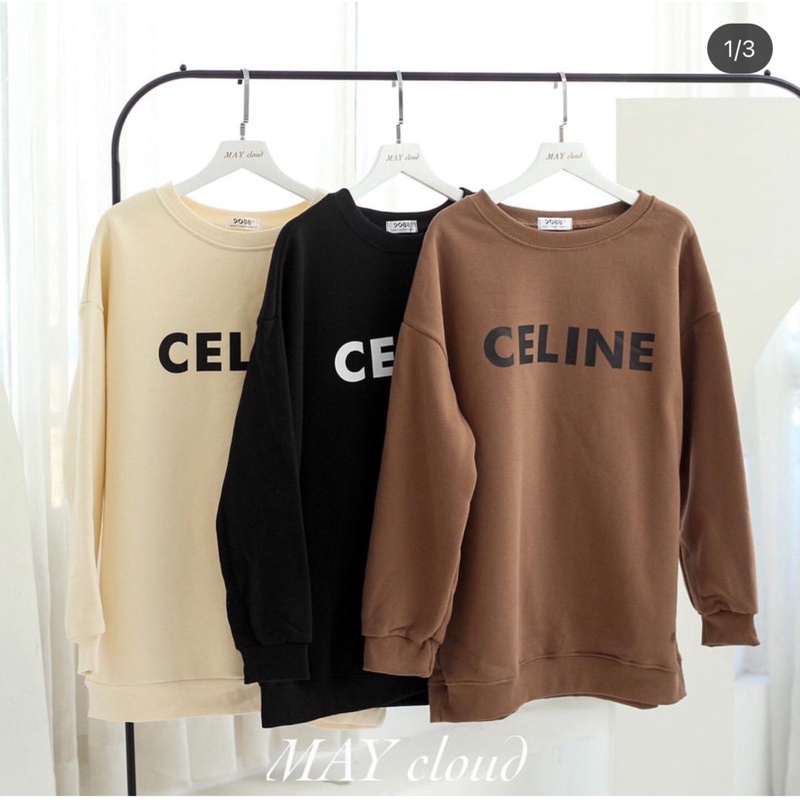 Áo nỉ tay dài chữ Cel