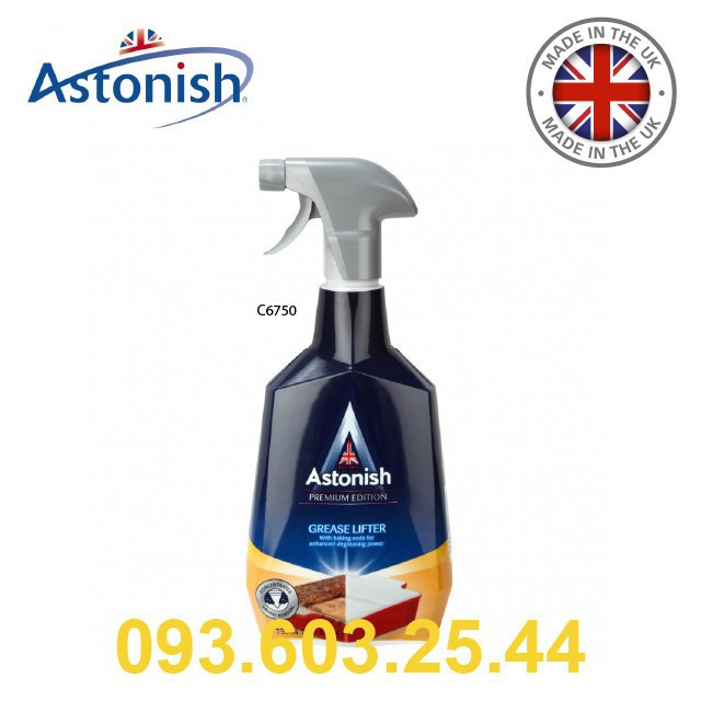 [Astonish]Tẩy dầu mỡ két lâu năm , tẩy sạch 100% dầu mỡ trên lưới hút mùi, tường nhà bếp, xoong nồi chai 750ml không mùi