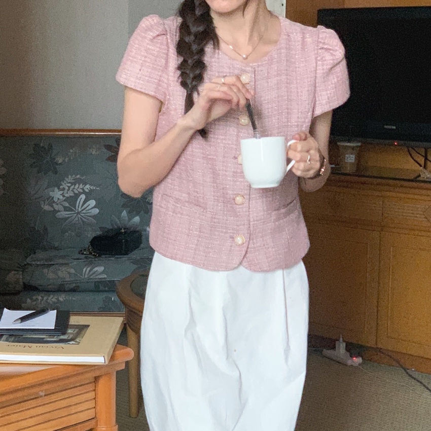 Áo Sơ Mi Ngắn Tay Thiết Kế Mới Thanh Lịch 52202