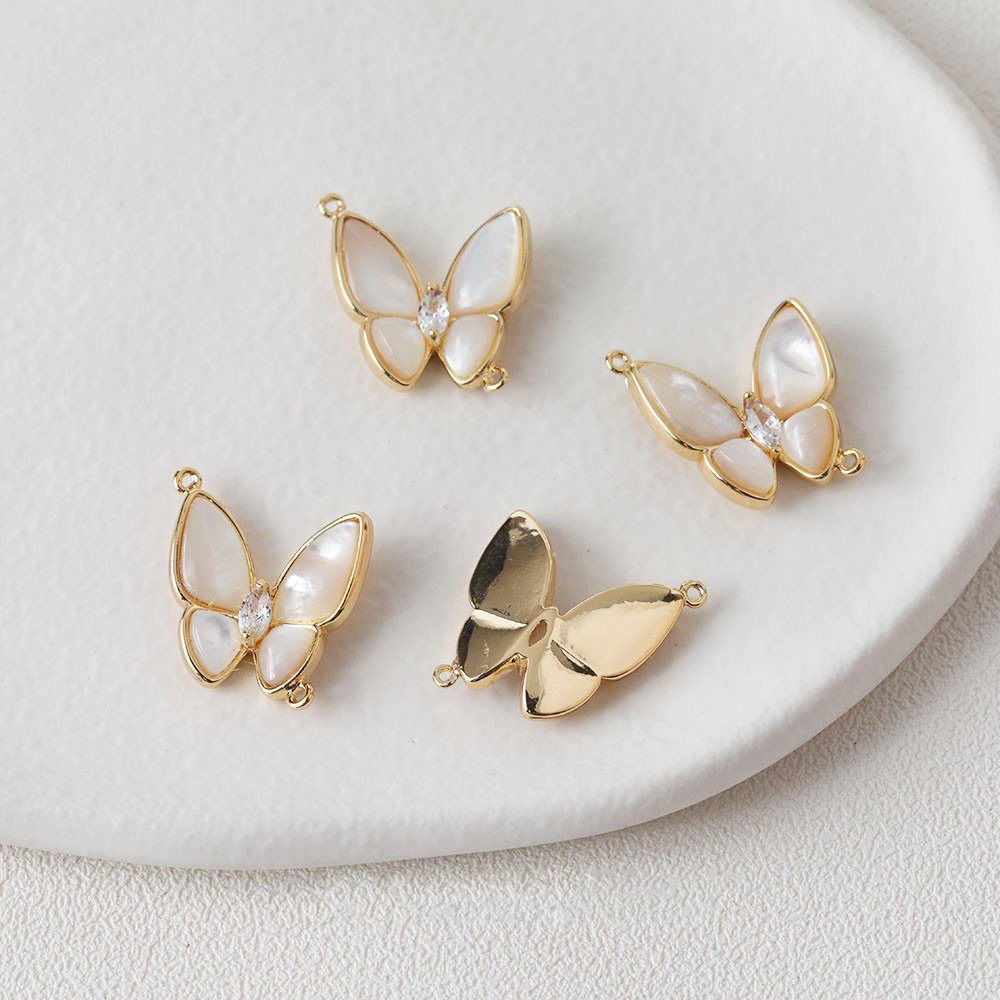 1 Mặt Vòng cổ Mạ Vàng 14k Hình Vỏ Sò DIY